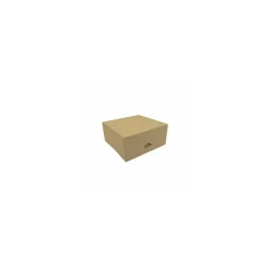 Boîte pâtissière Kraft brun 16 x 16 x 5 cm - par 50