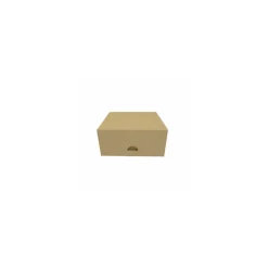Boîte pâtissière Kraft brun 16 x 16 x 5 cm - par 50