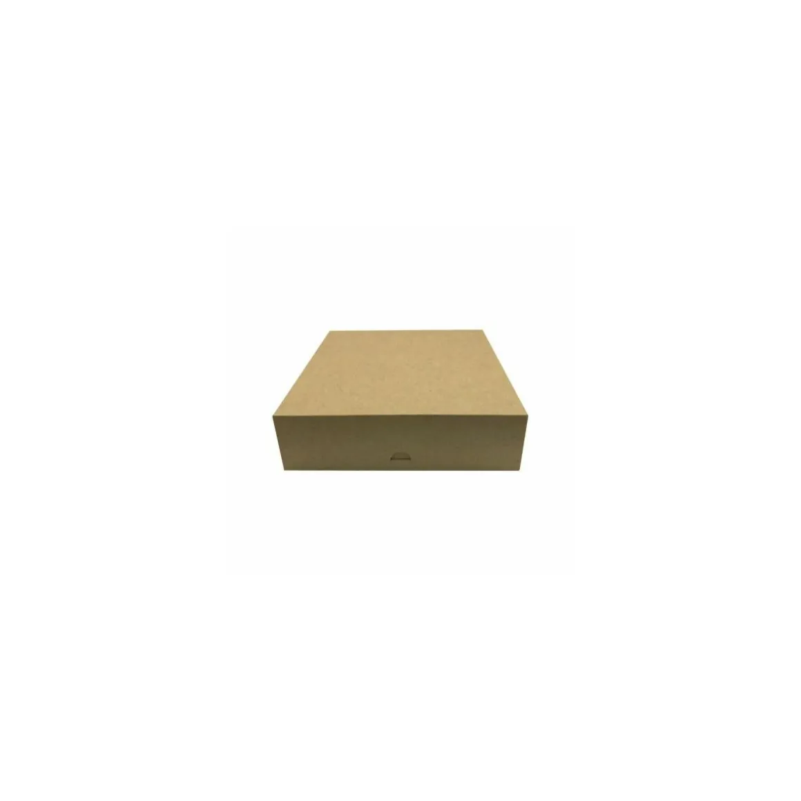 Boîte pâtissière Kraft brun 18 x 18 x 5 cm - par 50