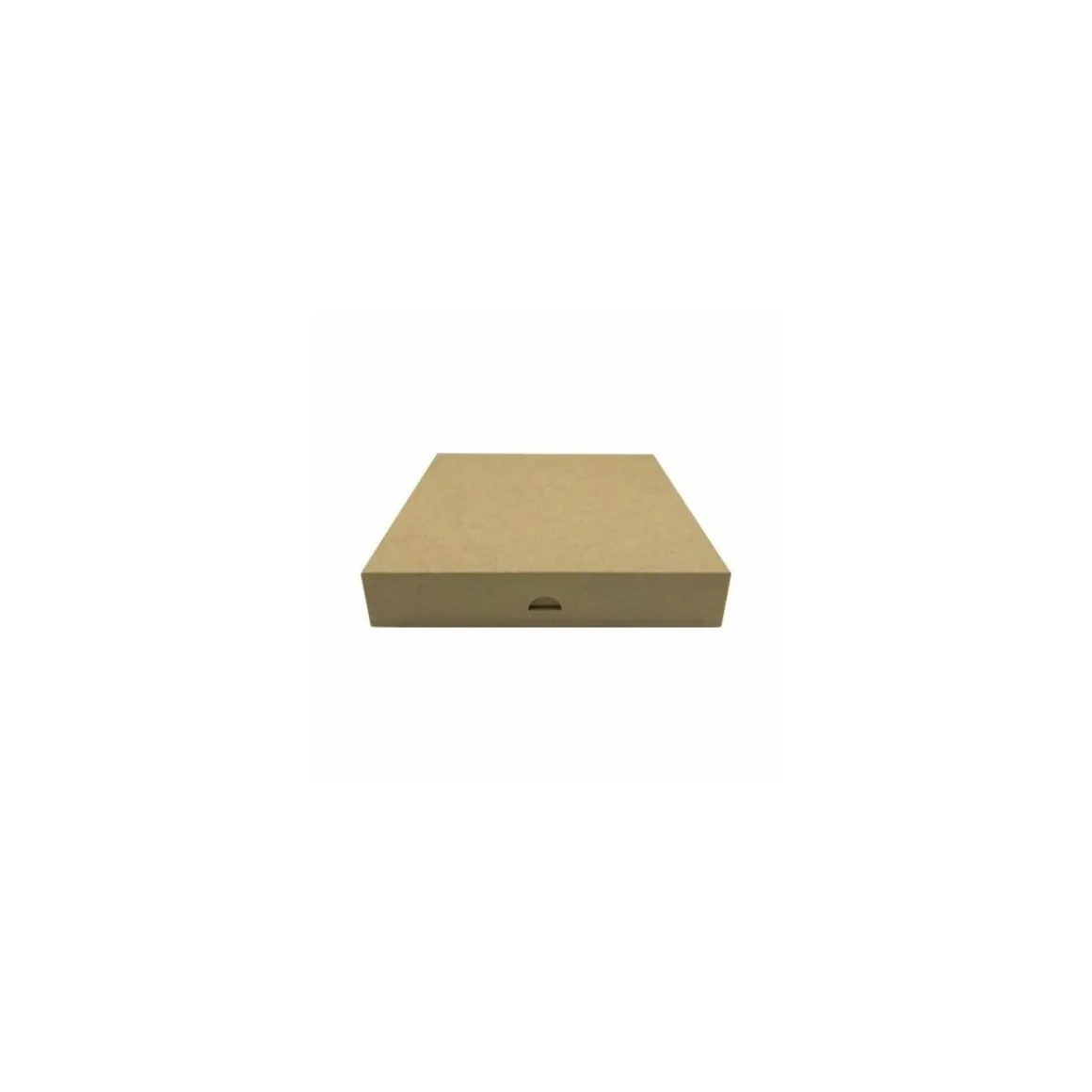 Boîte pâtissière Kraft brun 26 x 26 x 5 cm - par 50