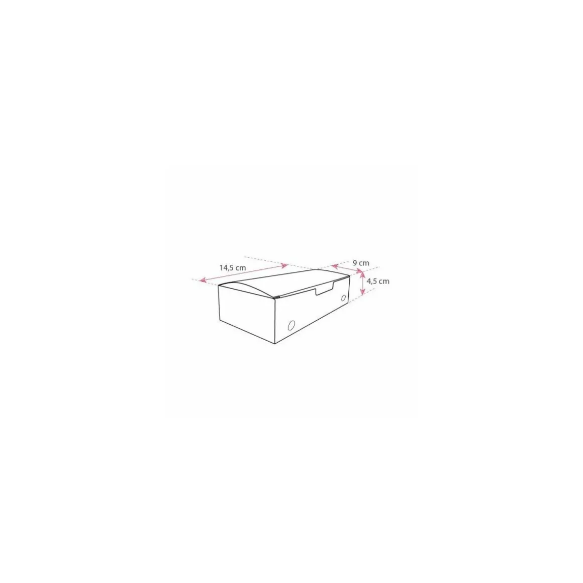 Boîte refermable kraft brun ingraissable 14,5 x 9 x 4,5 cm - par 450