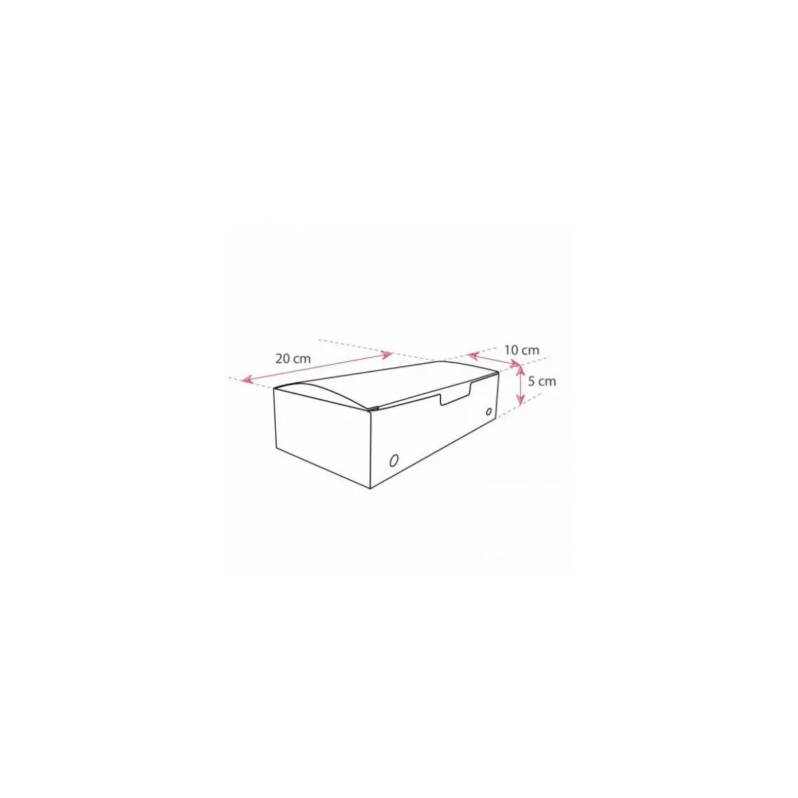 Boîte refermable kraft brun ingraissable 20 x 10 x 5 cm - par 375