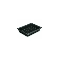 Boîte à salade plastique noire avec couvercle Freshipack 1200 ml - par 30