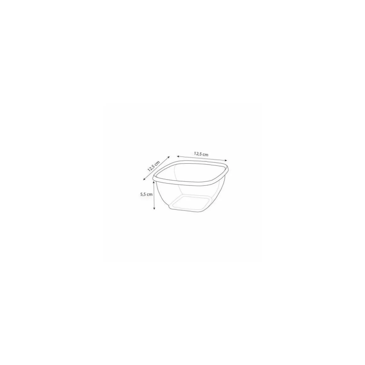 Boîte à salade plastique transparente Crudipack 500 ml - par 720