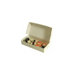 Boîte traiteur carton 2 coquilles 26 x 13 x 5 cm - par 50