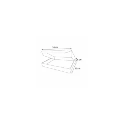Boîte traiteur carton micro cannelures blanche 34 x 25 x 6 cm - par 25