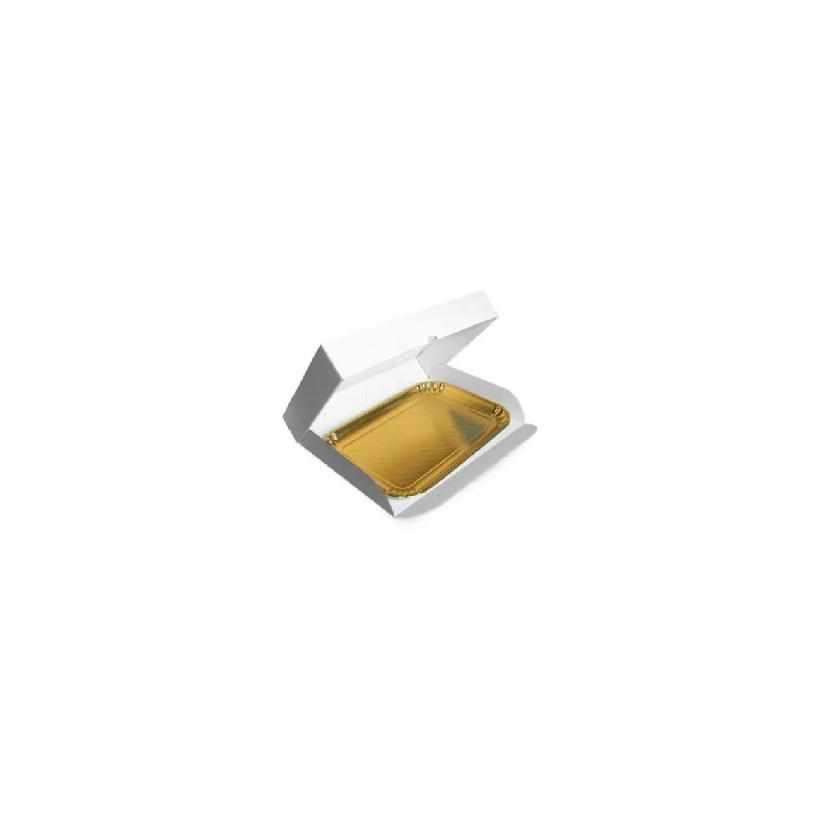 Boîte traiteur carton micro cannelures blanche 34 x 25 x 6 cm - par 25