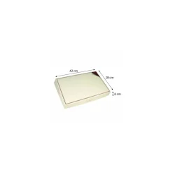 Boîte traiteur lunch en carton 42 x 28 x 6 cm - par 25