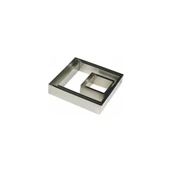 Cadre inox 6 x 6 x 3 cm