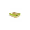 Cagette bois avec logo bio 40 x 30 x 12 cm