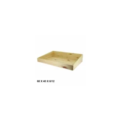 Cagette pin vernis inclinée 60 x 40 x 6 cm / 12 cm