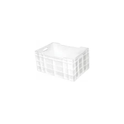 Caisse pleine PEHD blanc 60 L