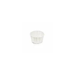 Caissette de cuisson ronde 5,4 x 4 cm en papier blanc - par 250