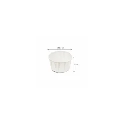 Caissette de cuisson ronde 5,4 x 4 cm en papier blanc - par 250