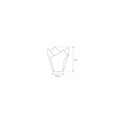 Caissette de cuisson Tulip couleurs assorties 8 x 5 cm - par 240