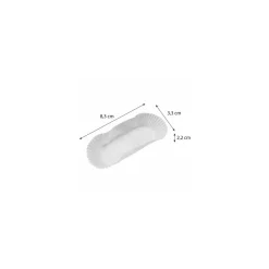Caissette ovale plissée papier blanc 8,3 cm - par 1000