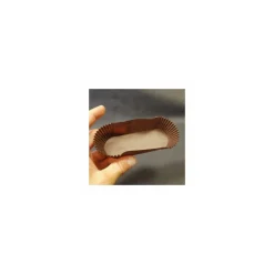 Caissette plissée ovale brune 10,5 x 4 x 2,5 cm (n°88) - par 1000