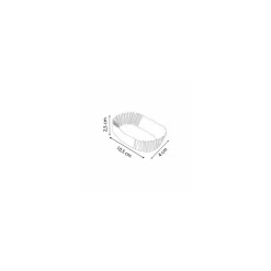 Caissette plissée ovale décor ALIZEE 10,5 x 4 x 2,5 cm (n°88) - par 1000