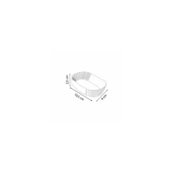 Caissette plissée ovale noire 10,5 x 4 x 2,5 cm (n°88) - par 1000
