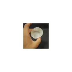 Caissette plissée ronde blanche 4 x 2,5 cm (n°8) - par 1000