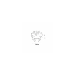 Caissette plissée ronde blanche 4 x 2,5 cm (n°8) - par 1000
