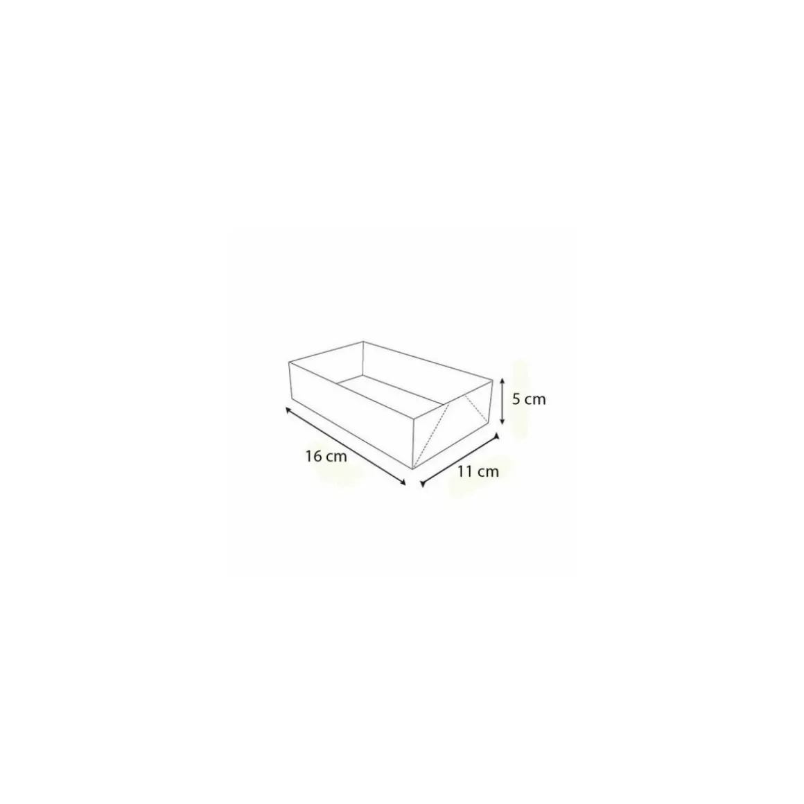 Caissette pâtissière blanche 16 x 11 x 5 cm - par 100