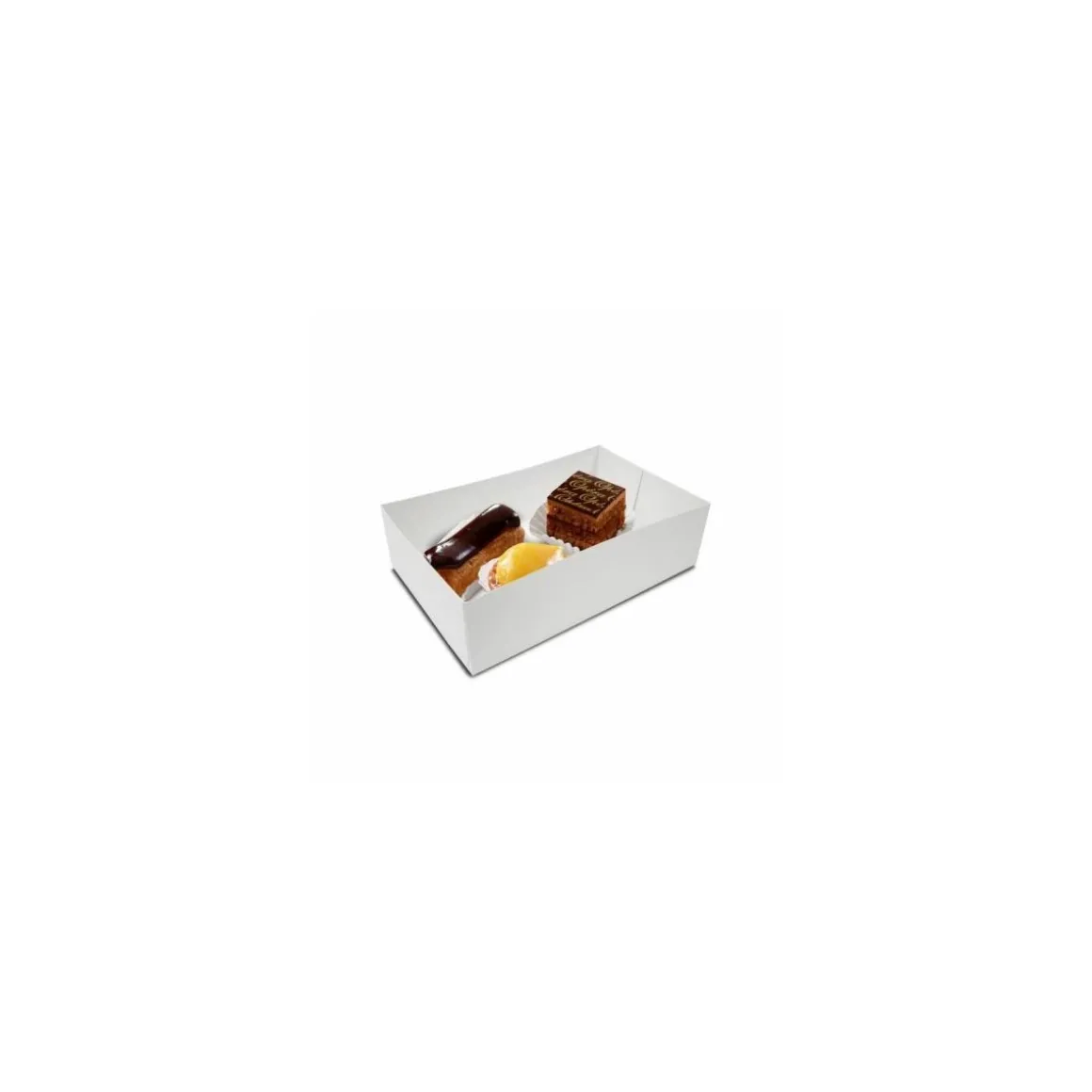 Caissette pâtissière blanche 24 x 15 x 7 cm - par 100