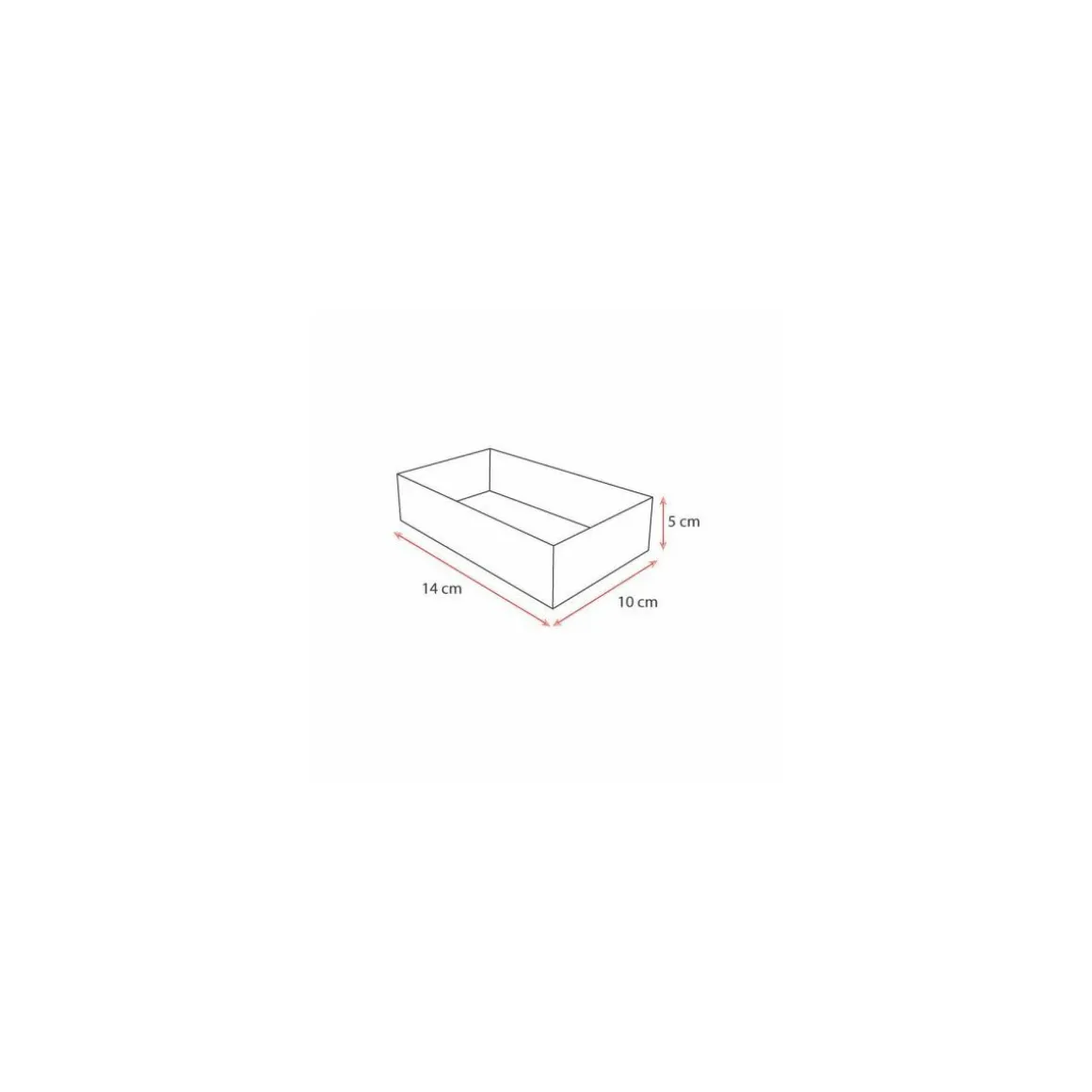 Caissette pâtissière blanche 14 x 10 x 5 cm - par 100