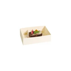 Caissette pâtissière en carton blanc 16 x 11 x 5 cm - par 100