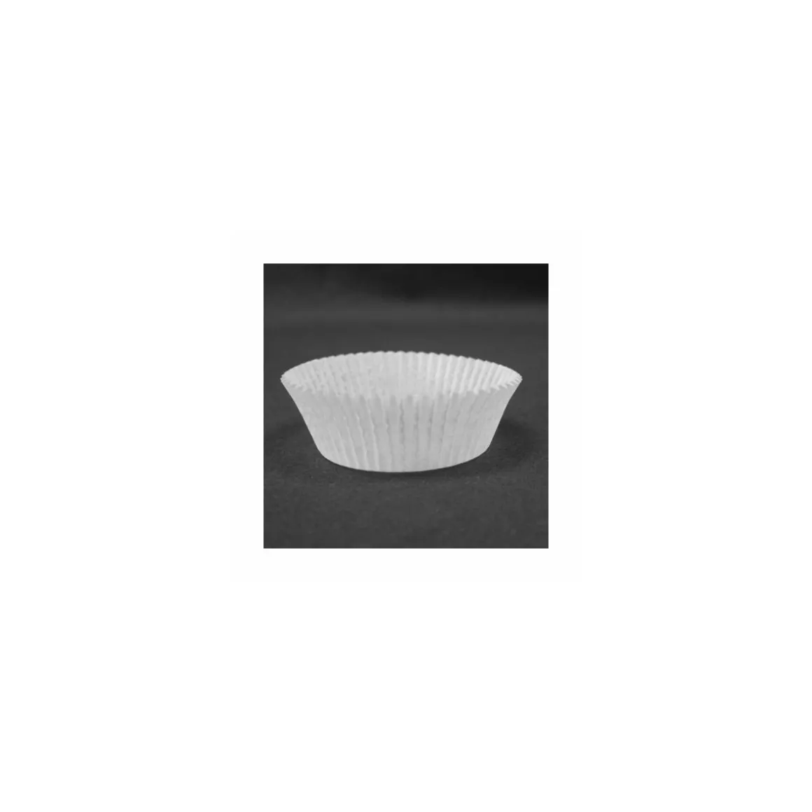 Caissette ronde plissée papier blanc ø 6 cm - par 1000