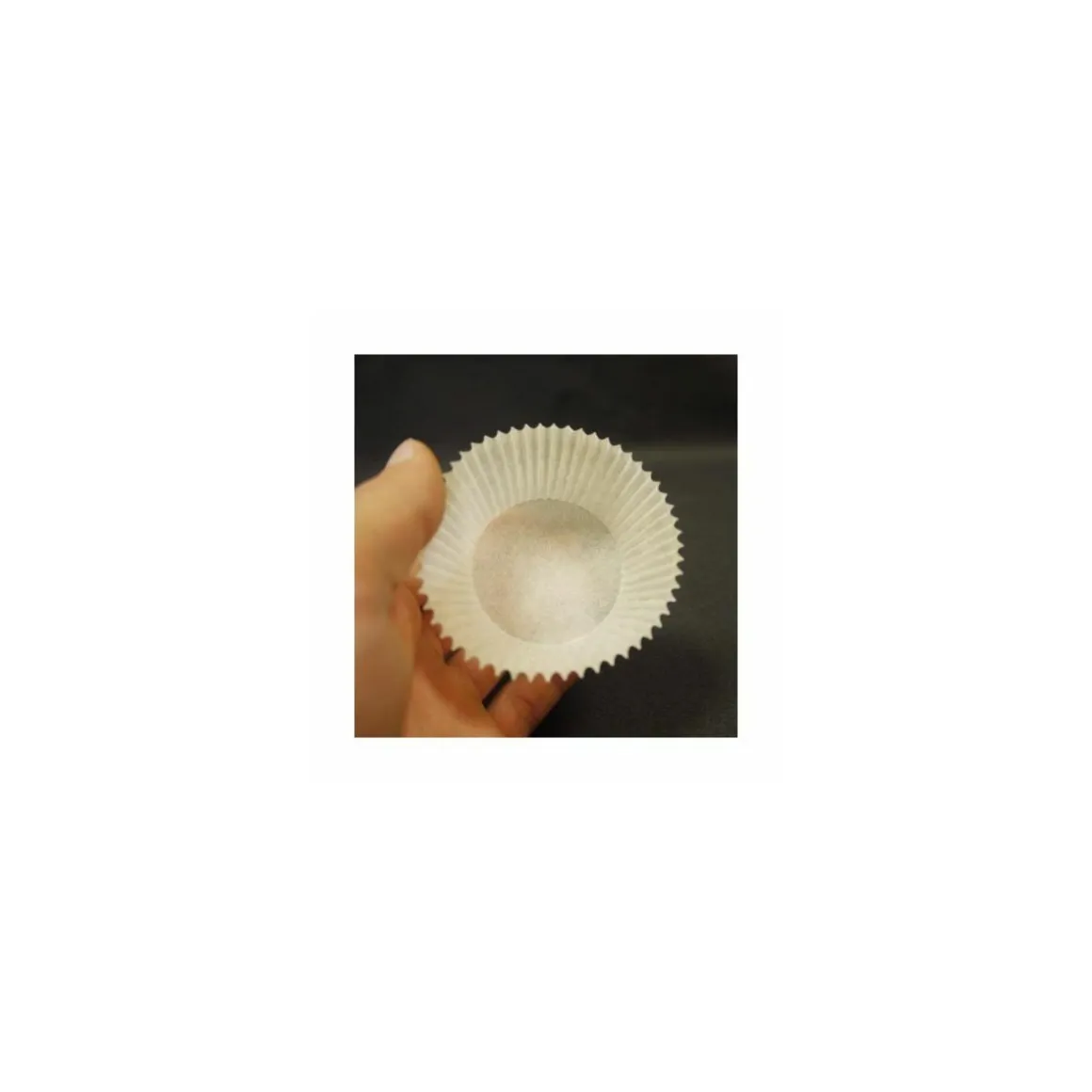 Caissette ronde plissée papier blanc ø 5,5 cm - par 1000