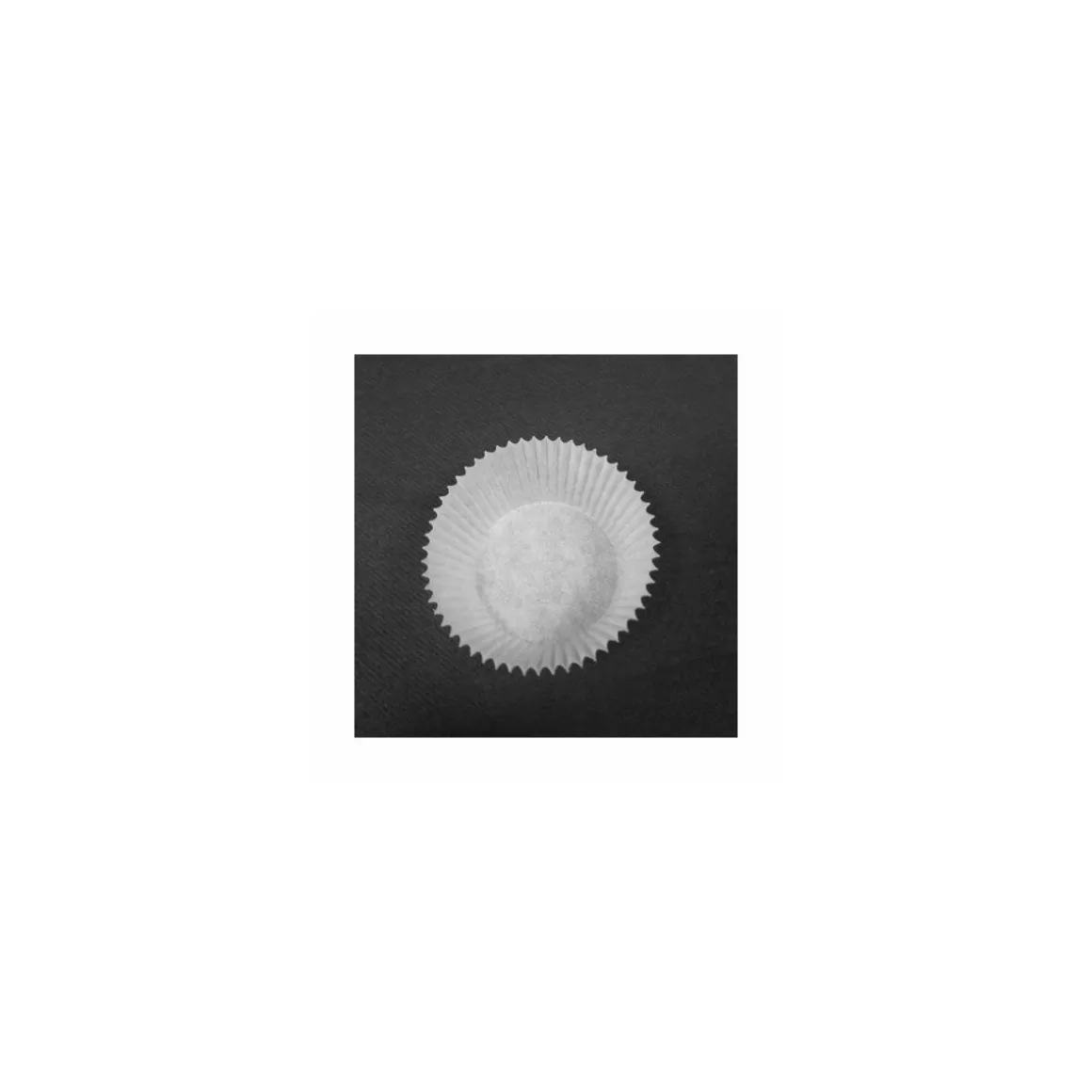 Caissette ronde plissée papier blanc ø 5,5 cm - par 1000