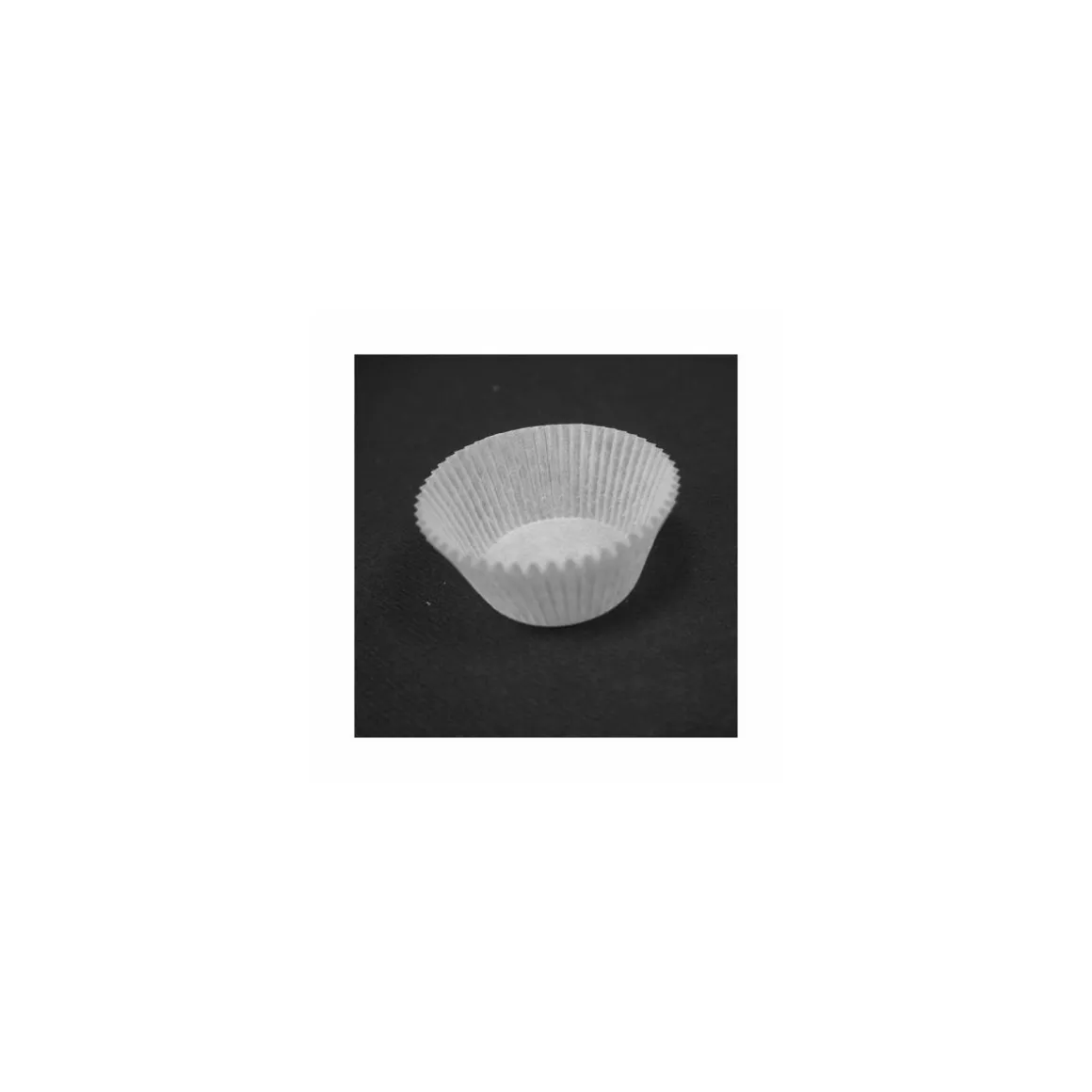 Caissette ronde plissée papier blanc ø 5,5 cm - par 1000
