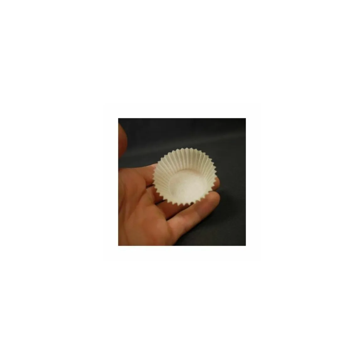 Caissette ronde plissée papier blanc ø 3,5 cm - par 1000