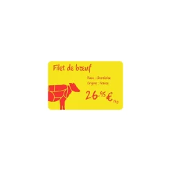 Cartes PVC jaunes Edikio Access Flex et Duplex 8,56 x 5,4 cm - par 100