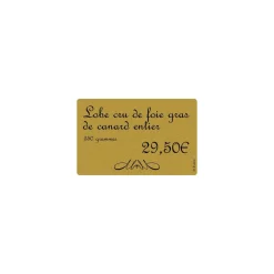 Cartes PVC or Edikio Access Flex et Duplex 8,56 x 5,4 cm - par 100