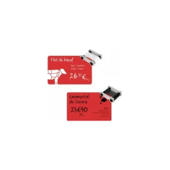 Cartes PVC rouges Edikio Access Flex et Duplex 8,56 x 5,4 cm - par 100