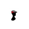 Casquette boucher noir et rouge - par 2