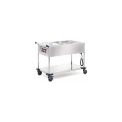 Chariot bain-marie 3 cuves GN 1/1