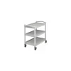Chariot de service 3 plateaux gris