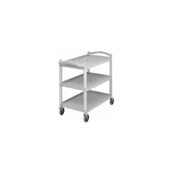 Chariot de service 3 plateaux gris