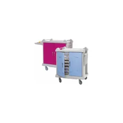 Chariot petit déjeuner framboise 101 x 65 x 110 cm