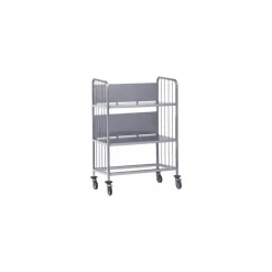 Chariot portes assiettes réhausse double niveaux 400 assiettes