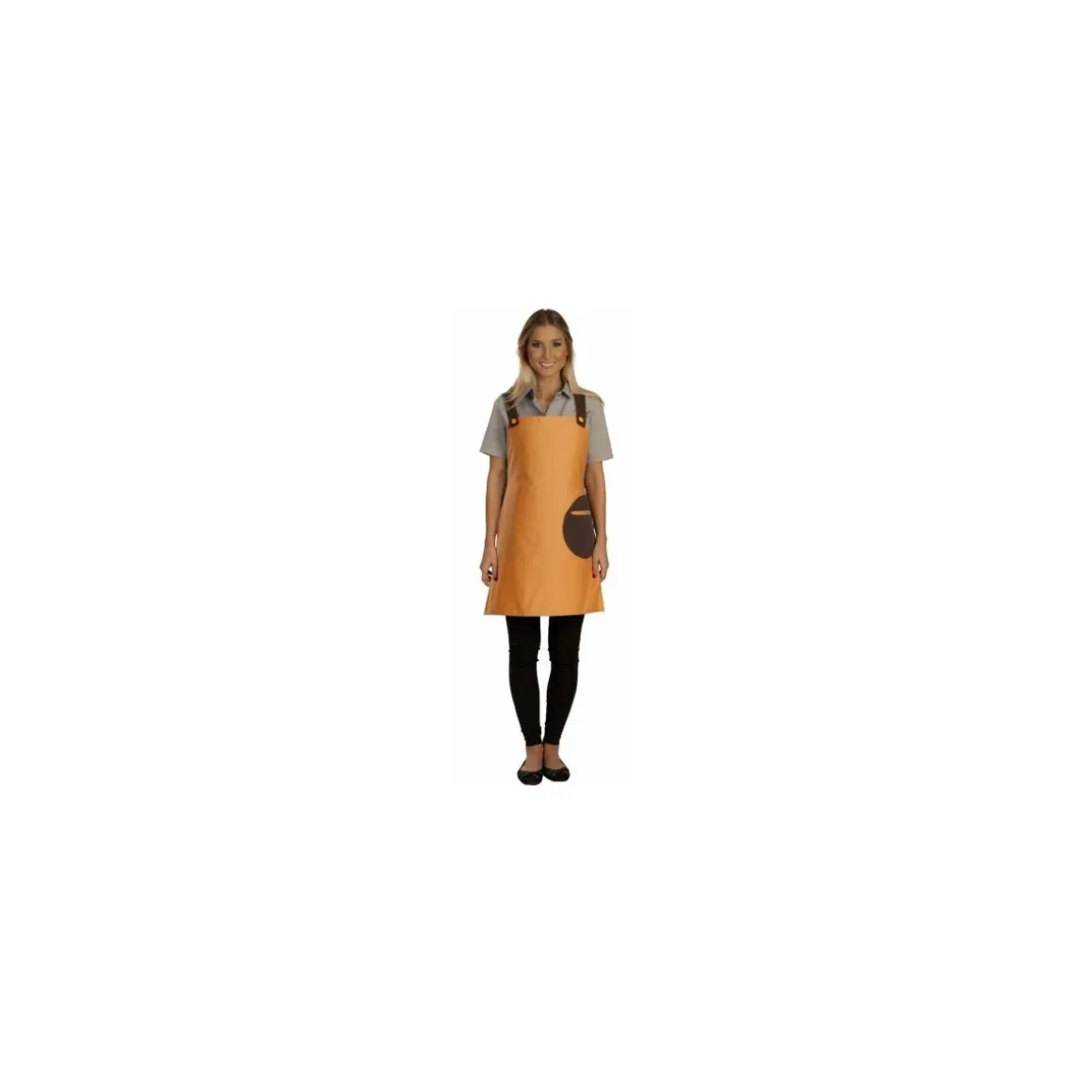 Chasuble polycoton moka / ivoire 85 cm TU