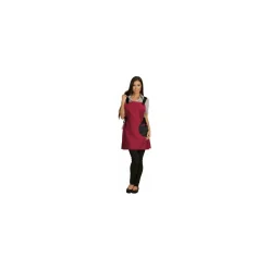 Chasuble polycoton noir / framboise 85 cm TU