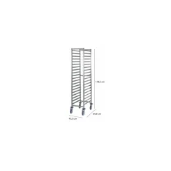Échelle inox 20 niveaux GN 1/1 avec freins