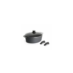 Cocotte Diamond Lite fonte 6L + couvercle verre + poignées