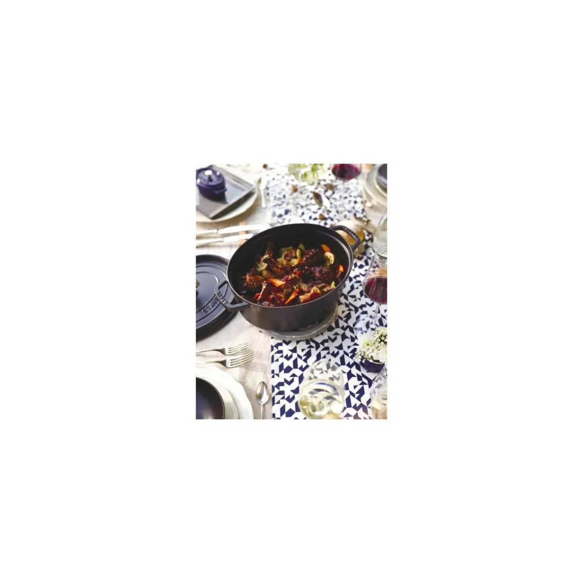 Cocotte fonte ovale noire ø 29 cm