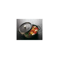 Cocotte fonte ovale noire Staub ø 33 cm