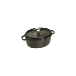 Cocotte fonte ovale noire Staub ø 31 cm